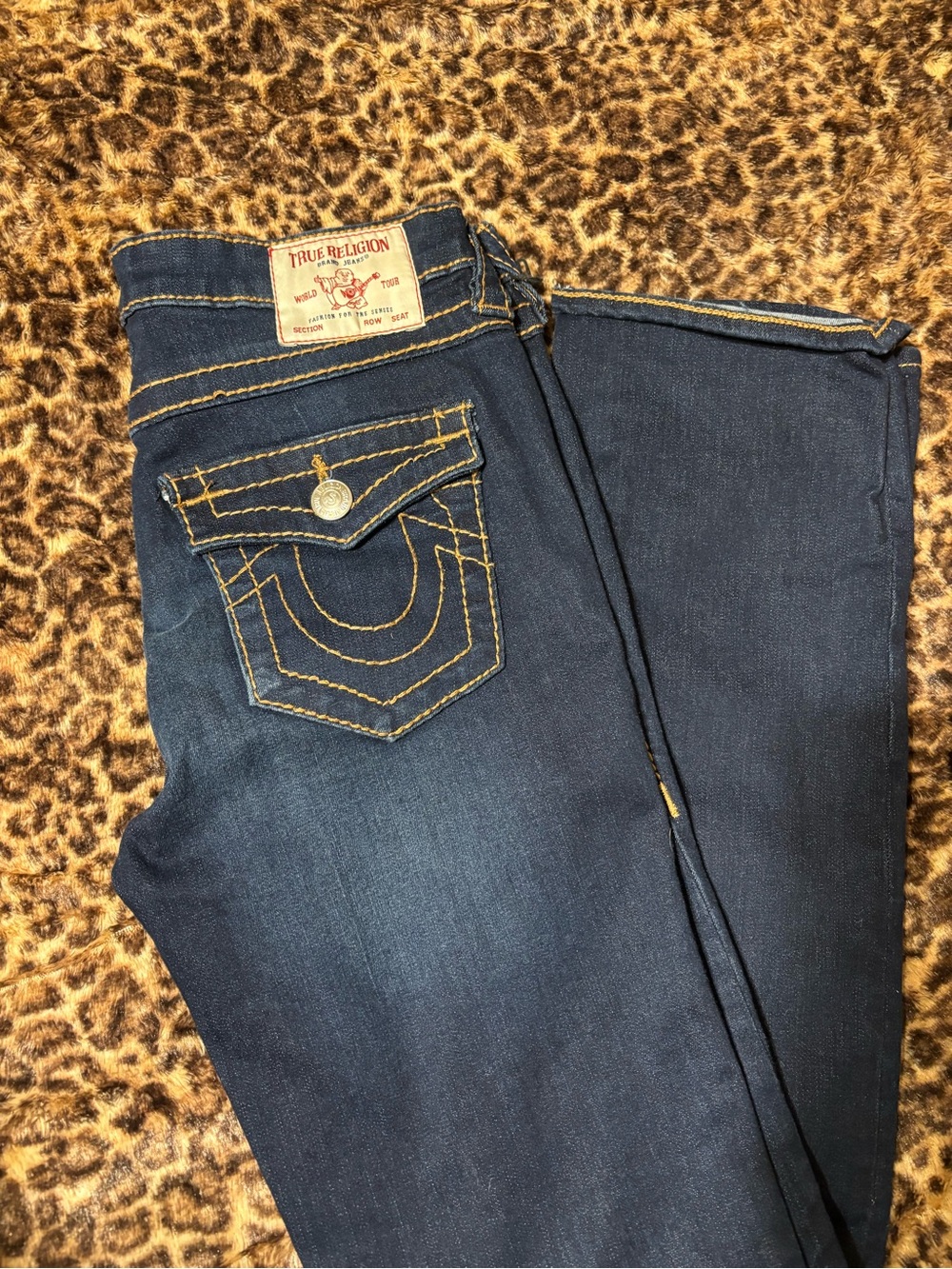 True Religion Women’s Dark Indigo billie mid rise Jeans